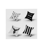 Kırlent Kılıfı 4lu Dijital Baskılı Deer Desen Baskılı Renkli 40x40 (Çok Renkli)