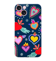 PrintiFy iPhone 15 Plus ile Uyumlu Retro Color 3  Kamera Korumalı Şeffaf  Kılıf