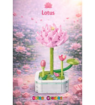 Mikro Blok Lotus Çiçek Lego - Lego Setleri Mini Lego - Çiçek Lego - Blossom Çiçek Lego