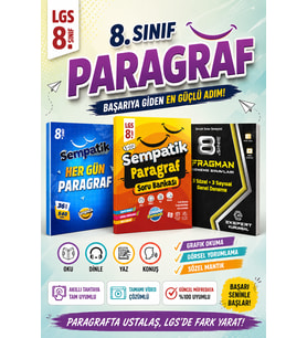 8.Sınıf Sempatik Paragraf Soru Bankası- Her Güne Bir Paragraf + 3 Fragman Deneme