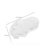 SİLİKON KALIP TAŞ TOZU İTHAL BÜYÜK VİNTAGE DANTELLİ MODEL TABAK KALIBI EPOKSİ REÇİNE HB180-0151 (Beyaz)
