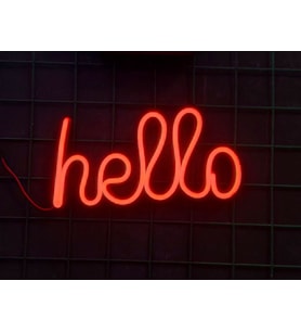 ESLED Hello Neon Yazı - Neon Hello Yazısı Led Neon