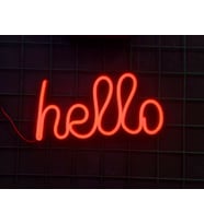 ESLED Hello Neon Yazı - Neon Hello Yazısı Led Neon