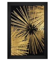 Soyut Şekiller Motifli Kanvas Tablo 50 x 70 cm Siyah Çerçeve