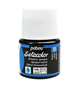 Pebeo Setacolor Shimmer (Pırıltılı) Opak Kumaş Boyası 99 BLACK 