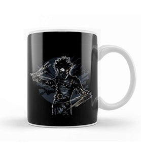 Gas Mask Scissorhands Kupa Bardak Porselen