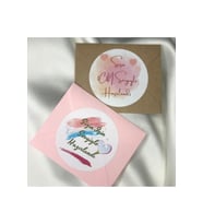 (120 ADET) 6 Cm Sizin Için Sevgiyle Hazırlandı Etiketi Karışık Mat Büyük Sticker