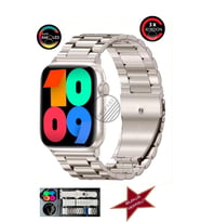 Watch 9 SuperHD Amoled Akıllı Saat Çelik Kordon +2 Kordon ve Bileklik Hediyeli Sağlık Spor Takibi  (Gri)