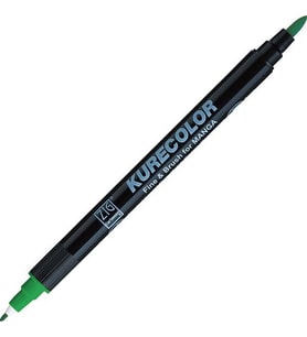 Zig Kurecolor Fine & Brush for MANGA Marker Çizim Kalemi 553 Emerald Green 