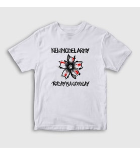 Presmono Unisex Çocuk Beyaz Good Day Müzik New Model Army T-Shirt 484919tt