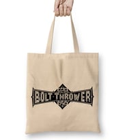 Bolt Thrower Logo 07 Bez Çanta Uzun Saplı