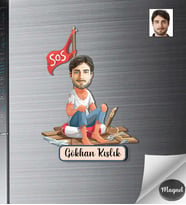 Kişiye Özel Erkek Ahşap Magnet -28