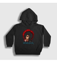 Presmono Unisex Çocuk Siyah Both Side Of The Sky Jimi Hendrix Kapüşonlu Sweatshirt 302158tt