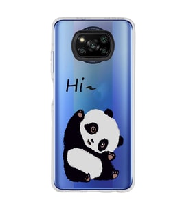 Poco X3 Pro Uyumlu Sevimli Panda Desenli Şeffaf Telefon Kılıfı