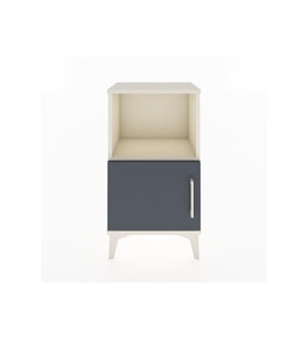 Arges Komodin 2 Raflı Tek Kapaklı 44x30x80 Aytaşı-Antrasit