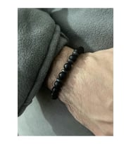 Erkek - Hematit Metal Detaylı Doğal Taş Bileklik