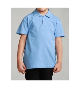 Kız Çocuk Polo Yaka Kısa Kol Okul T-shirt