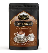 Hacı Halis Efendi Türk Kahvesi 200 gr Koyu Çok Kavrulmuş Yoğun Aroma Doypack