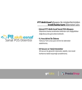 PrestaShop - PTT Akıllı Esnaf Sanal POS Modülü