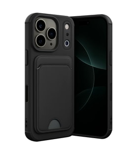 Apple iPhone 17 Pro Kelvin Kartvizitli Silikon - Siyah