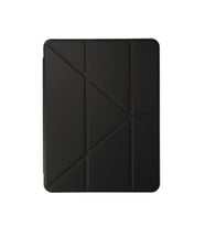 Fuchsia iPad Air 11 (2024-2025) ile Uyumlu Renkli Karbon Trifolding Kalem Bölmeli Tablet Kılıfı