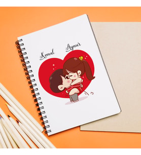 Sevgili Tasarımlı Defter Kişiye Özel