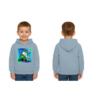 Unisex  Baskılı brawl stars Çocuk Swaetshirt Kapüşonlu 3 İplik Şardonlu (Mavi)