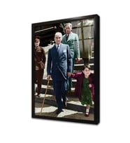 Atatürk ve Ülkü Hanım Çocukken Çerçeveli Cam Tablo
