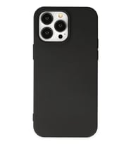Newface Apple iPhone 14 Pro Kılıf Nano içi Kadife Silikon - Siyah