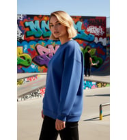 Kadın Bisiklet Yaka Düşük Kol Oversize Kalıp Sweatshirt Fonksiyonel Dayanıklı Kaliteli Şık