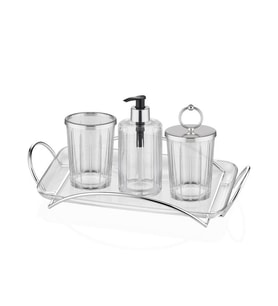 Gordion M05990 Banyo Seti 4 Parça Monochrome