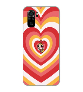 Xiaomi Redmi Note 10 / Note 10S Uyumlu Powerpuff Blossom Tasarımlı Şeffaf Telefon Kılıfı