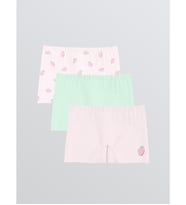 LCW Kids Pembe Çilek Baskılı Kız Çocuk Boxer 3'lü