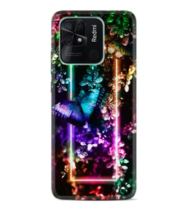 Xiaomi Redmi Note 7 8 9 Pro 10 2022 10 Pro 10S Kılıf Desenli Silikon Butterfly Neon 1684