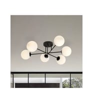 Santa Rosa 6 Başlıklı Plafonyer Avize RA-AVZ- 2681-35-49 (Siyah)