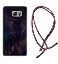 Samsung S7 Edge S20 Fe Plus Ultra S21 S22 Kılıf Boyun Asklı Rasta Silikon Black Purple Wolf 1791