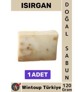 #KatıSabun %100 Doğal Bitkisel El Yüz Saç Vücut Cilt İçin Organik Isırgan Sabunu 120 Gram