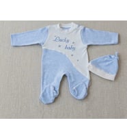 Lucky Baby Pamuklu Antialerjik Kendinden Şapkalı Pratik Erkek Bebek Tulumu