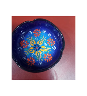 El yapımı seramik büyük küllük, çap 10cm, yükseklik 4cm, şık tasarım