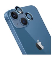 Iphone 14 Kamera Koruyucu Lens Mercek Metal Çerçeveli 2li Set Mavi Blue
