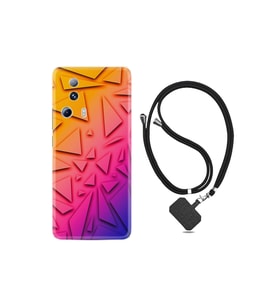 Xiaomi 13 Lite Kılıf Ipli Boyun Askılı Desenli Silikon Üçgenler 1635