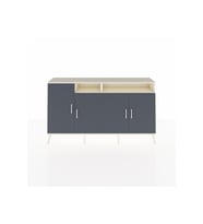 Arges Konsol 6 Raflı 4 Kapaklı 176x30x99 Aytaşı-Antrasit/Aytaşı
