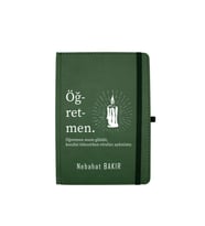 Kişiye Özel Defter , Öğretmenler Günü ve Özel Günler İçin Hediye Defter , Özelleştirilebilir Defter (Yeşil)