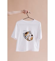 Kedi Tasarımlı Tişört Kişiye Özel ( Unisex - Büyük - Çocuk )