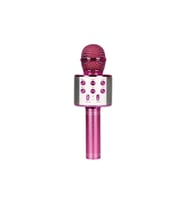 Eğlence Odaklı Kablosuz Bluetooth Karaoke Mikrofonu Şarjlı Hoparlörlü Ses Değiştirici (Pembe)