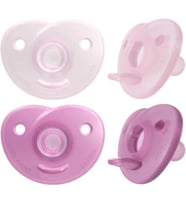 Avent Soothie Emzik, 0‑6 Ay Kız Bebekler için, 2'li Paket, Ortodontik Silikon, BPA İçermez, Tek Parça Tasarım, Hastane Onaylı, Taşıma Kutulu, SCF099/22