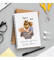 Anneler Günün Kutlu Olsun Anne - Oğul Baskılı Defter Kişiye Özel