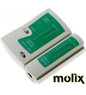 Molix RJ-45,RJ-11 Çantalı Kablo Tester İnternet Kablo Test Cihazı