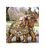 Feng Shui Fil Heykeli, Nakış İşlemeli, Dekoratif, Şans Getiren, 17cm