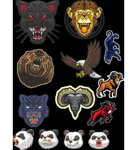 Agresif Hayvanlar Sticker Set-5 13 Parça Telefon, Tablet, Defter, Laptop Sticker